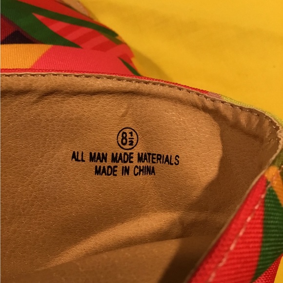 Liliana Multi-Colorful Geometric Women's Heels SZ 8.5 - Picture 8 of 12